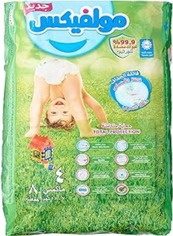 Molfix - Baby Diapers - Small Pack - Maxi Size 4 - 8 Pieces