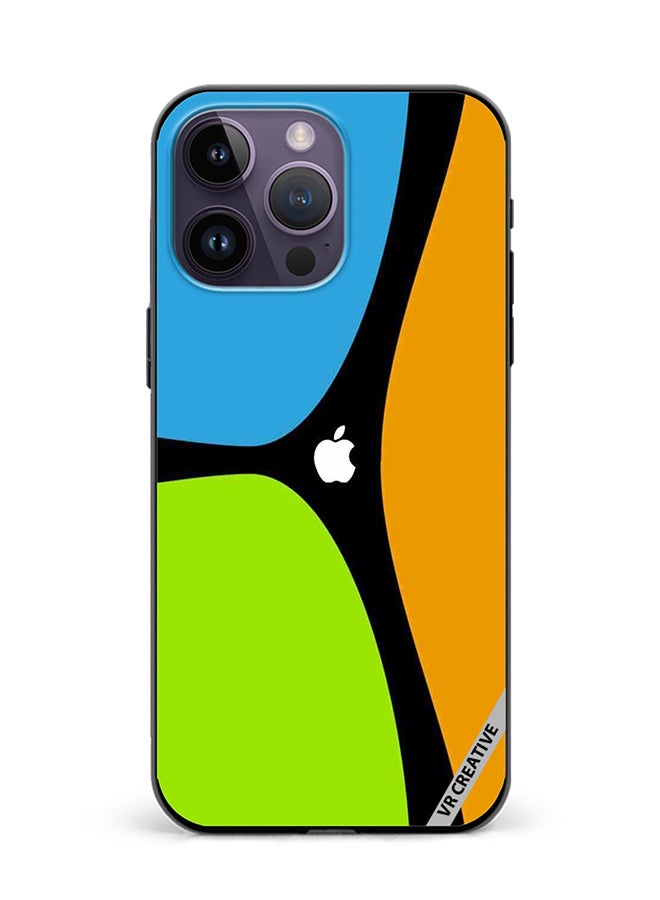 VR CREATIVE Protective Case Cover For Apple iPhone 16 Pro Max Apple Logo Design Multicolour