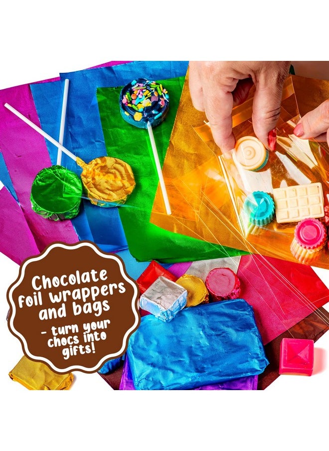 GirlZone - Little Choco Delights Maker Kit, Chocolate Making Kit With Candy Bar Molds, Lolly Sticks, Wrappers For Choco Bar, Ideal Christmas Gift & Thanksgiving Gift For 8+ Year Old Girls - Image 1