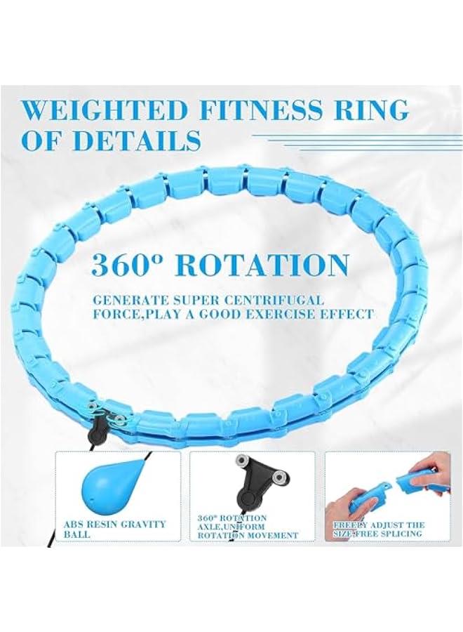 HOOKOR Durku Smart Weighted Fitness Hoop for Adults Weight Loss, Infinity Hoop, 2 in 1 Adomen Fitness Massage Workout Equipment, Great for Adults and Beginners - Image 2