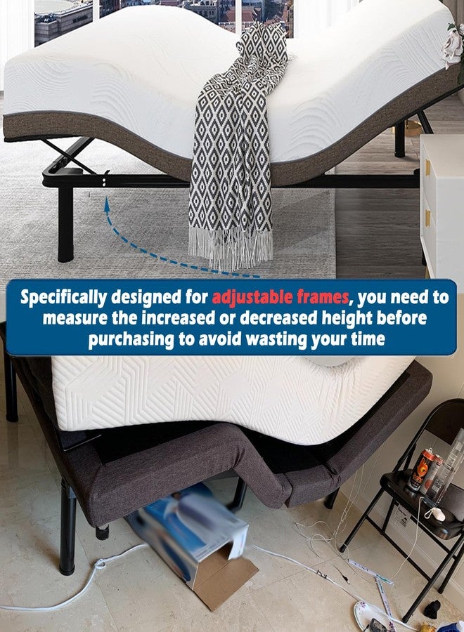 Benbuoo 4 Inch Metal Adjustable Bed Base Frame Leg Replacement Heavy Duty Extra Height Leg Compatible with 89% of Frameworks Such as M8 M10 Thread (Set of 4) - Image 4