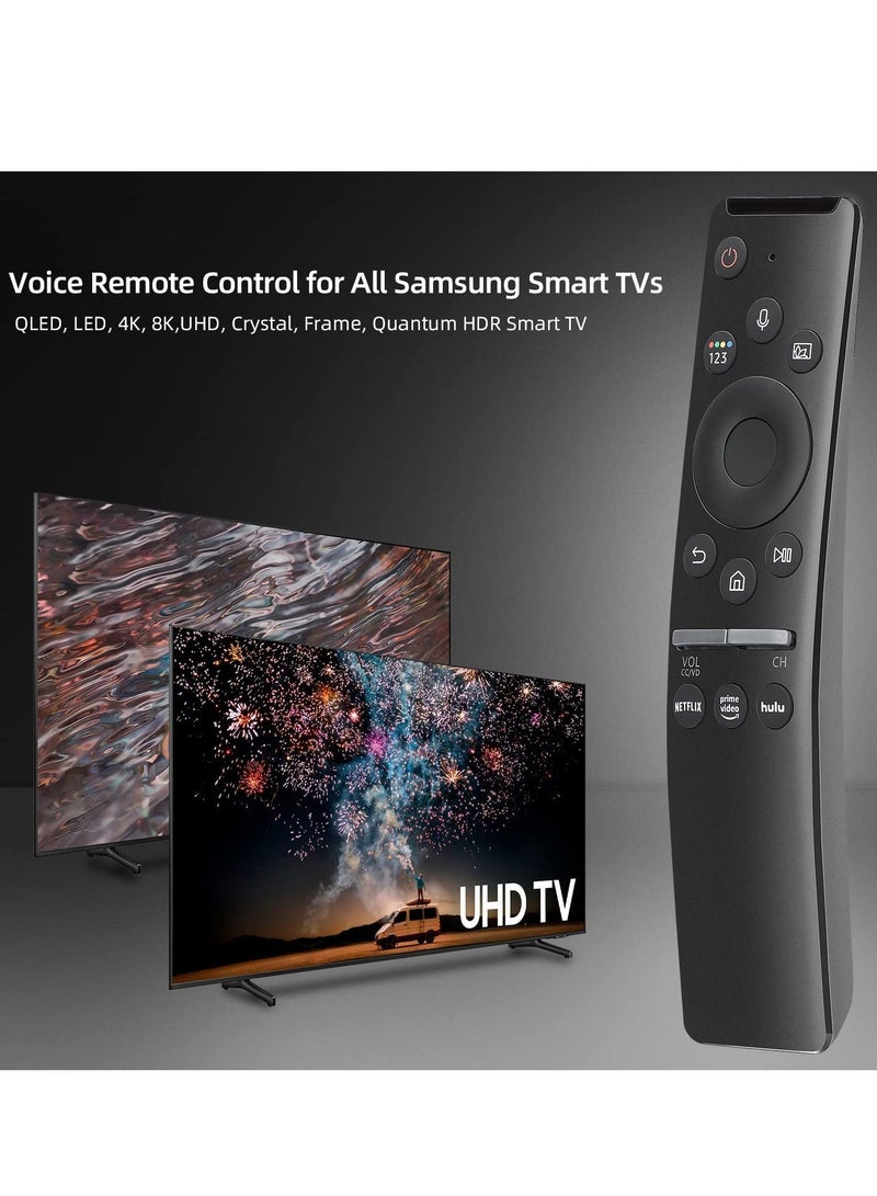 Universal Voice Remote Control for Samsung Smart TV LED QLED 4K 8K UHD Crystal Frame HDR Curved Smart TVs, with Shortcut Buttons for Netflix, Prime Video, Hulu - Image 2