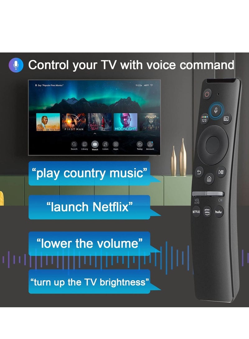 Universal Voice Remote Control for Samsung Smart TV LED QLED 4K 8K UHD Crystal Frame HDR Curved Smart TVs, with Shortcut Buttons for Netflix, Prime Video, Hulu - Image 4