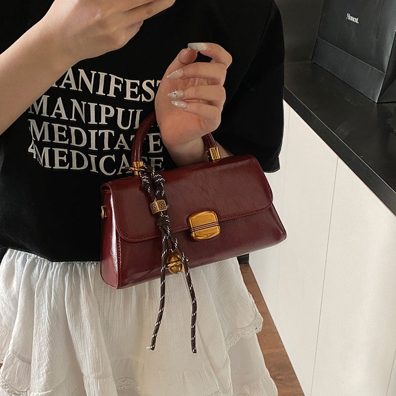 Women'S Bags Trendy Texture Fashion Retro Shoulder Crossbody Bag Small Square Bag - Image 4
