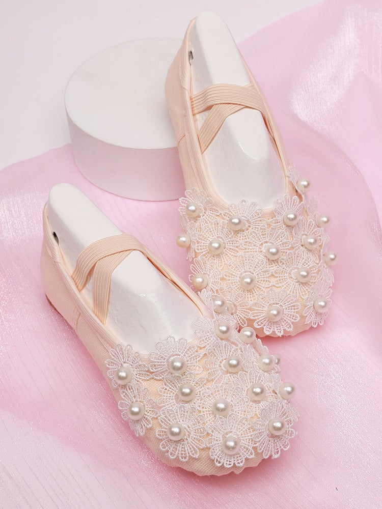 Girls Dance Shoes Soft Sole Practice Shoes Kidsren''s Ballet Shoes Baby Dance Cute Stage Performance Cat Claw 8017 - Image 1