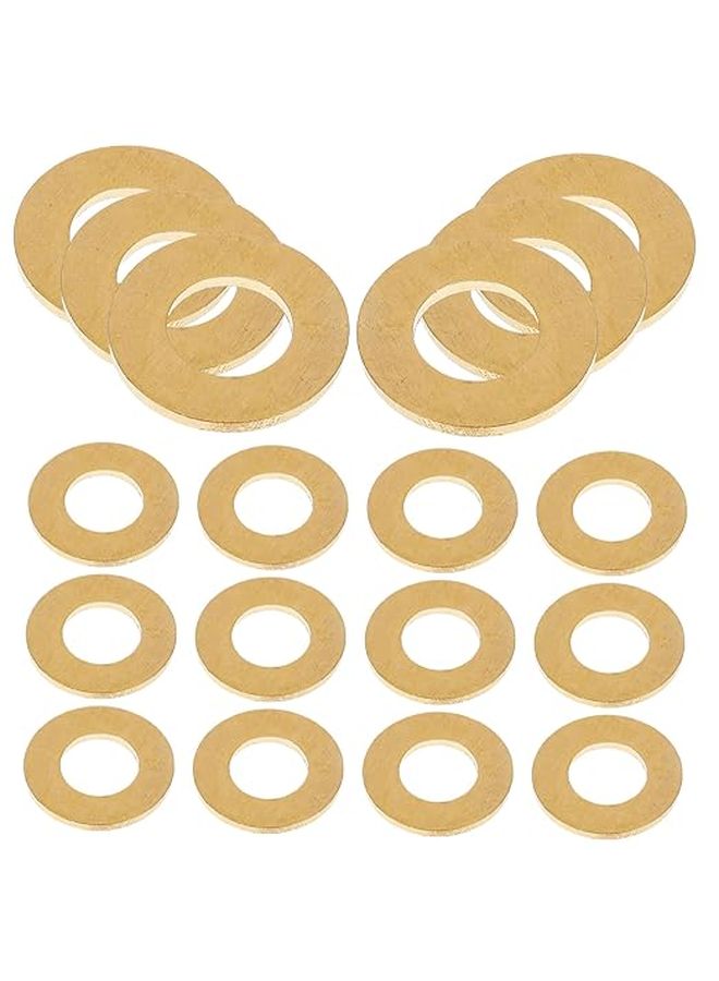 50 Pcs Metric Copper Flat Washers Seal Gasket 2.40X2.40X0.20CM for Hardware Fastening - Image 1
