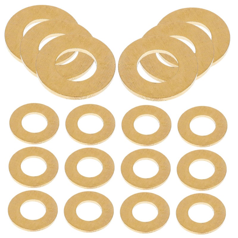 50 Pcs Metric Copper Flat Washers Seal Gasket 2.40X2.40X0.20CM for Hardware Fastening - Image 2