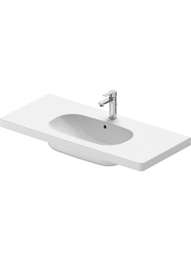 ديورافيت دى كود حوض موبيليا بالفايظ ، بفتحة للخلاط   1050  480X  مللى ، سيراميك أبيض - Image 3