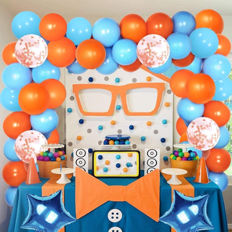 Fangleland 72 Pack Construction Birthday Party Decorations Balloon Garland Arch Kit Happy Birthday Balloon Banner - Image 2