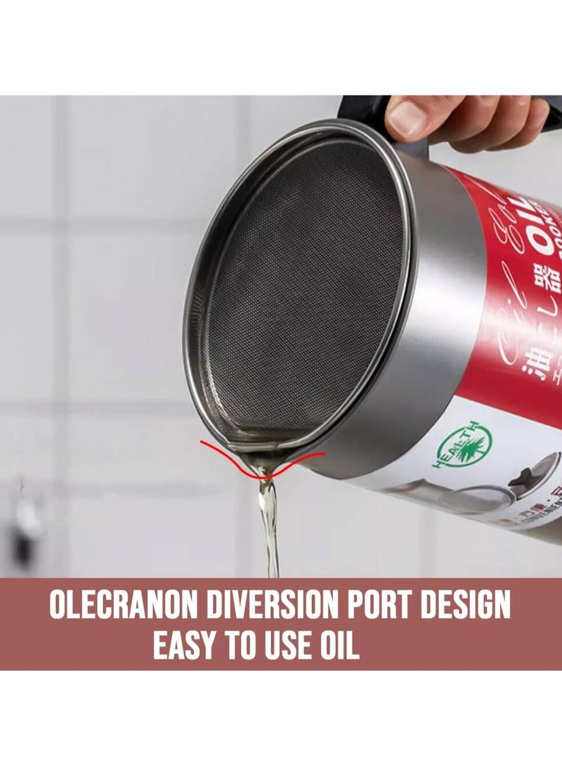 Oil Strainer Filter 1.4L Stainless Steel, Oil Cooker Multicolour - Image 2