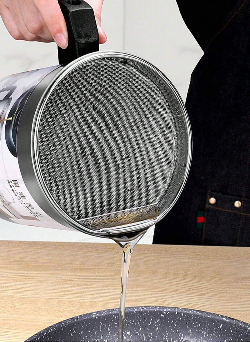 Oil Strainer Filter 1.4L Stainless Steel, Oil Cooker Multicolour - Image 3