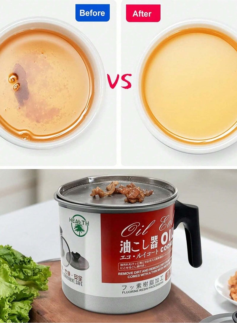 Oil Strainer Filter 1.4L Stainless Steel, Oil Cooker Multicolour - Image 4