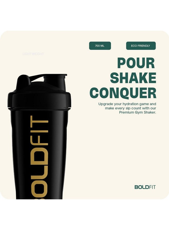 BOLDFIT زجاجة خلط جيم بولدفِت 700 مل، زجاجات خلط لمشروبات البروتين 100% ضمان عدم التسرب زجاجة خلط/شرب، مثالية للبروتين، قبل التمرين و BCAAs والماء مادة خالية من BPA - Image 2