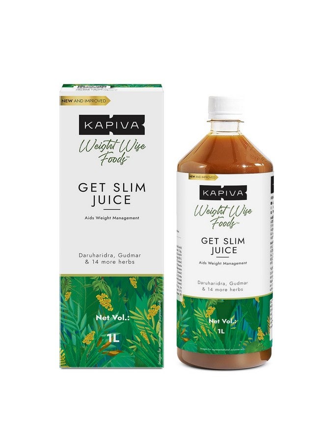 Kapiva عصير كابيفا للحصول على وزن مثالي - إدارة وزن صحية من خلال 12 عشبة هندية تساعد في الأيض والهضم - 1 لتر - Image 1