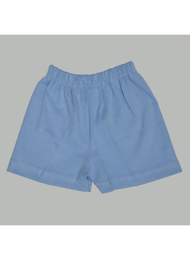 ZAIN GOLDEN Bold Sleeveless T-Shirt and Shorts Set ID2393 (Color: Blue) (Size: 3-6 Months) - Image 3