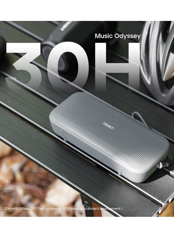 Tribit StormBox Flow Bluetooth Speaker, Portable Speaker with XBass, 30H Playtime Wireless Speaker, IP67 Waterproof, Bluetooth 5.3, TWS, Custom EQ, Type-C Speaker for Outdoor Travel Beach