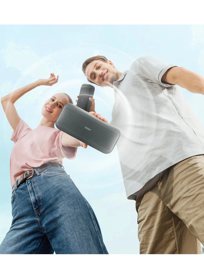 Tribit StormBox Flow Bluetooth Speaker, Portable Speaker with XBass, 30H Playtime Wireless Speaker, IP67 Waterproof, Bluetooth 5.3, TWS, Custom EQ, Type-C Speaker for Outdoor Travel Beach