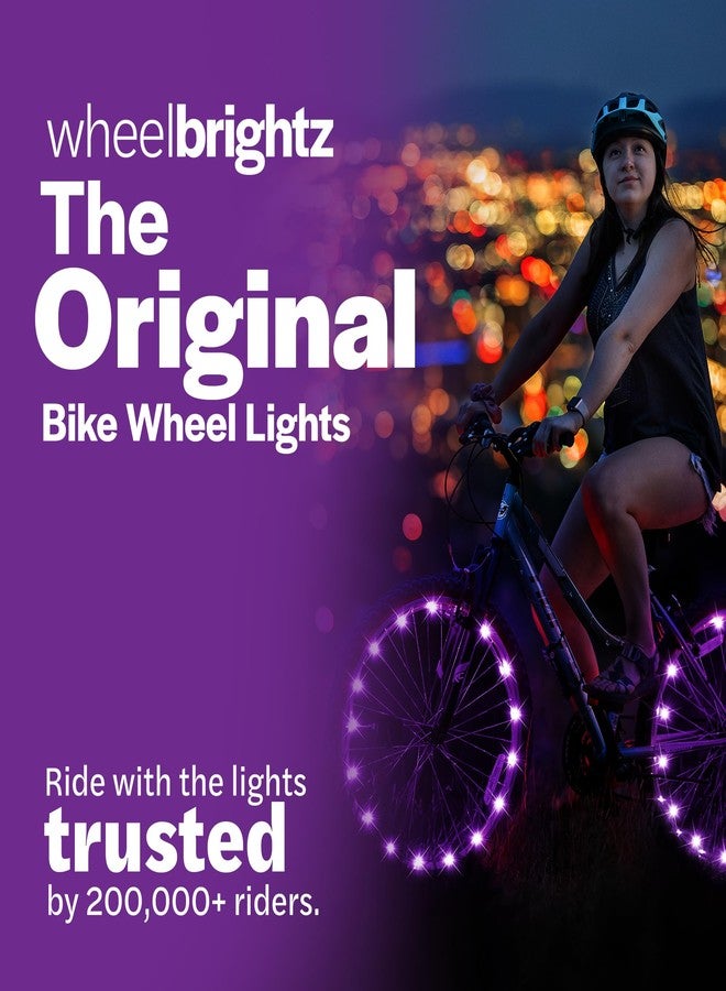 Brightz WheelBrightz 2-Pack Purple LED Bike Wheel Lights - Universal Fit, Water Resistant, 150 Lumen, Spoke Mount, Bike Lighting Parts & Accessories - Image 2