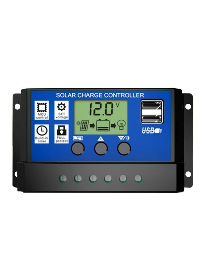 NIBEMINENT Solar Panel Controller Black/Blue 15x3.5x7.8centimeter  - Image 3