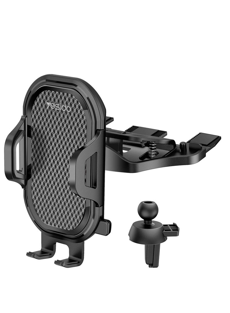 Universal Air Vent CD Slot Car Cell Phone Holder Compatible with iPhone 12/11Pro/Xs MAX/XR/8, Galaxy S20/S10+/S9, Phone Mount CD Players - Image 1