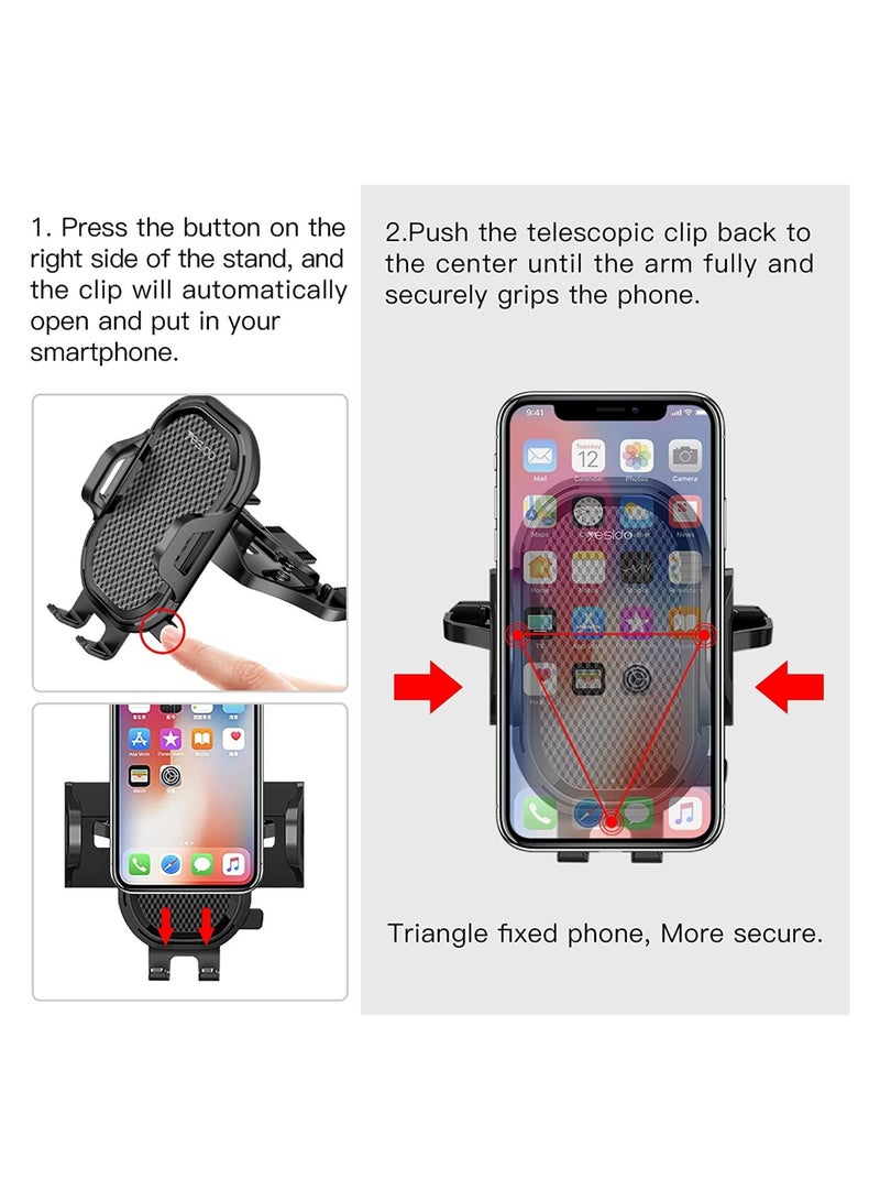 Universal Air Vent CD Slot Car Cell Phone Holder Compatible with iPhone 12/11Pro/Xs MAX/XR/8, Galaxy S20/S10+/S9, Phone Mount CD Players - Image 2