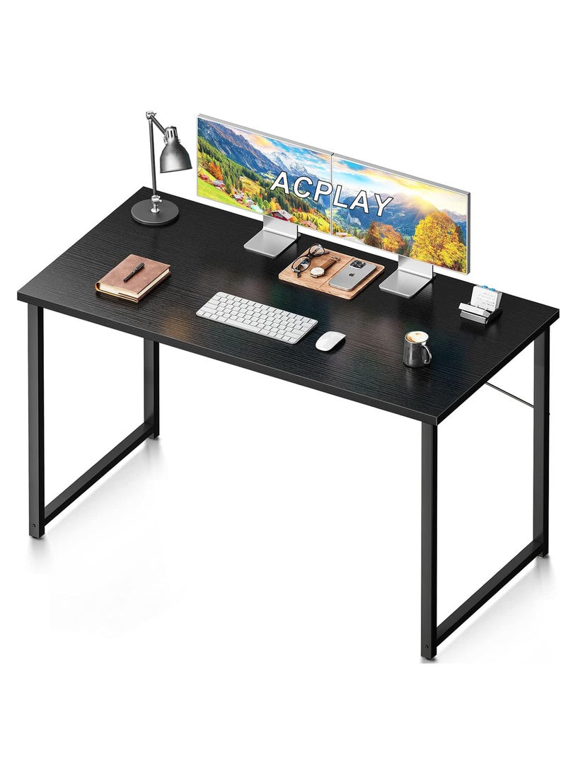 ACPLAY Modern Simple Style 100cm Computer Desk for Home Office and Study, Black Laptop Table with Storage Bag (100 x 48 cm) - Image 1