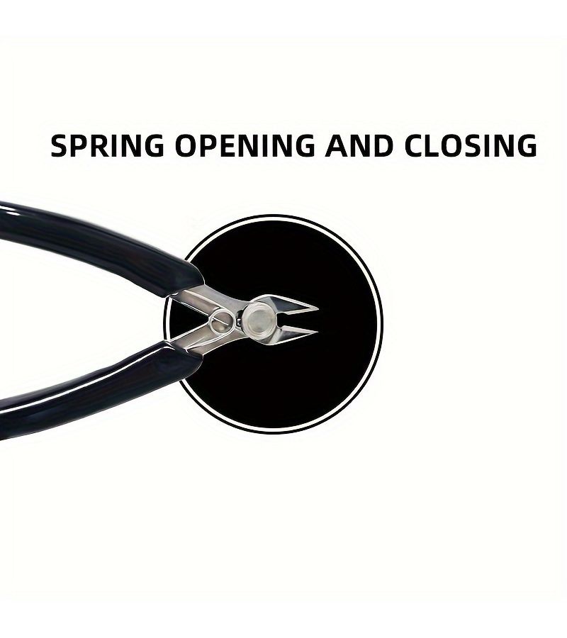 Black Stainless Steel Precision Nippers Snips Durable Wire Cutting Pliers For Construction Repair Disassembly With Neat Knife Sharp Cutting Edge - Image 5