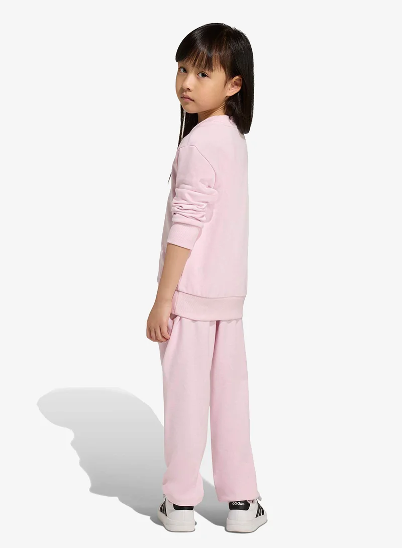 Adidas CLPINK/WHITE Kids Essential Joggers Set  | Best Price UAE
