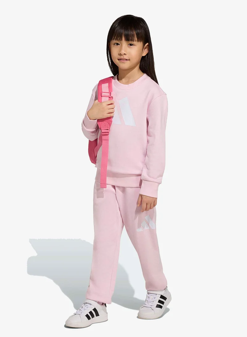 Adidas CLPINK/WHITE Kids Essential Joggers Set  | Best Price UAE
