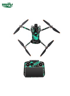 For DJI Mini 4 Pro / RC 2 Drone Body Remote Control Protective Sticker(Green Hat Man)