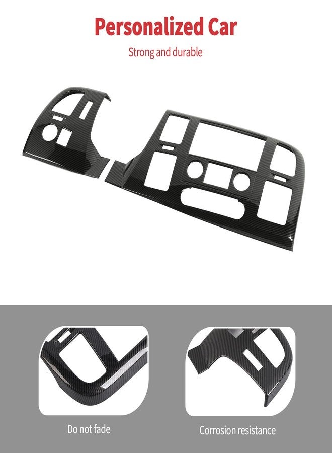 Linskip Dashboard Air Vent Covers Compatible with Silverado 1500 & GMC Sierra 2007-2013, Climate Control Accent Trim, Interior Accessories(Black Carbon) - Image 2