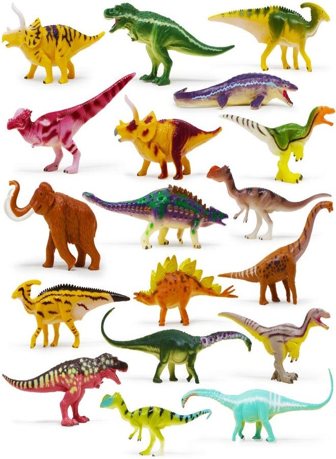 Boley 18 Pack 4" Dinosaur Toy Set - Educational Dinosaur and Mammoth Figures - Realistic Toys for Kids - Perfect for Learning and Play - Great Birthday Party Favors - Safe & Durable - Ages 3+ - Image 1