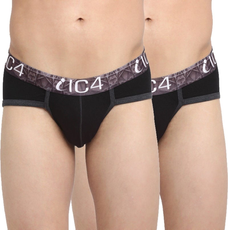 IC4 Store شورتات IC4 للرجال باللون الأسود - عبوة من 2 - Image 1