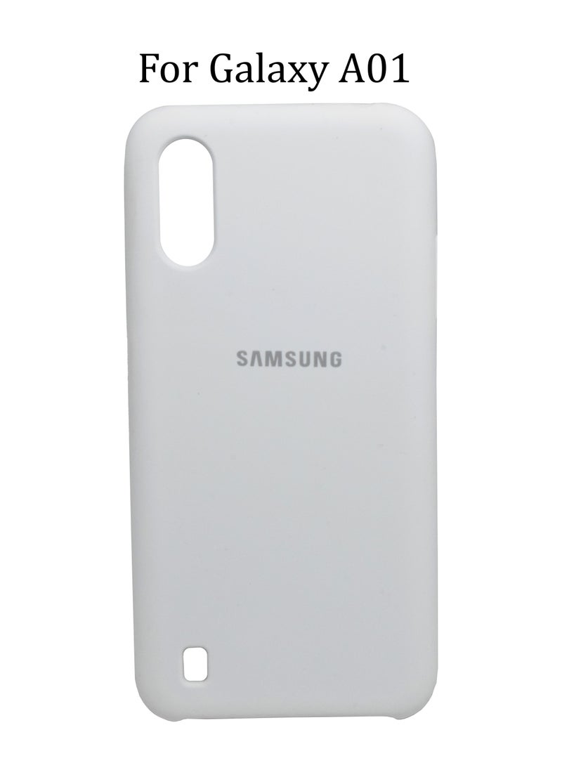 جالاكسي غطاء واقٍ من السيليكون لهاتف Samsung Galaxy A01 جراب رفيع وأنيق مع بطانة داخلية من الألياف الدقيقة  - Image 1