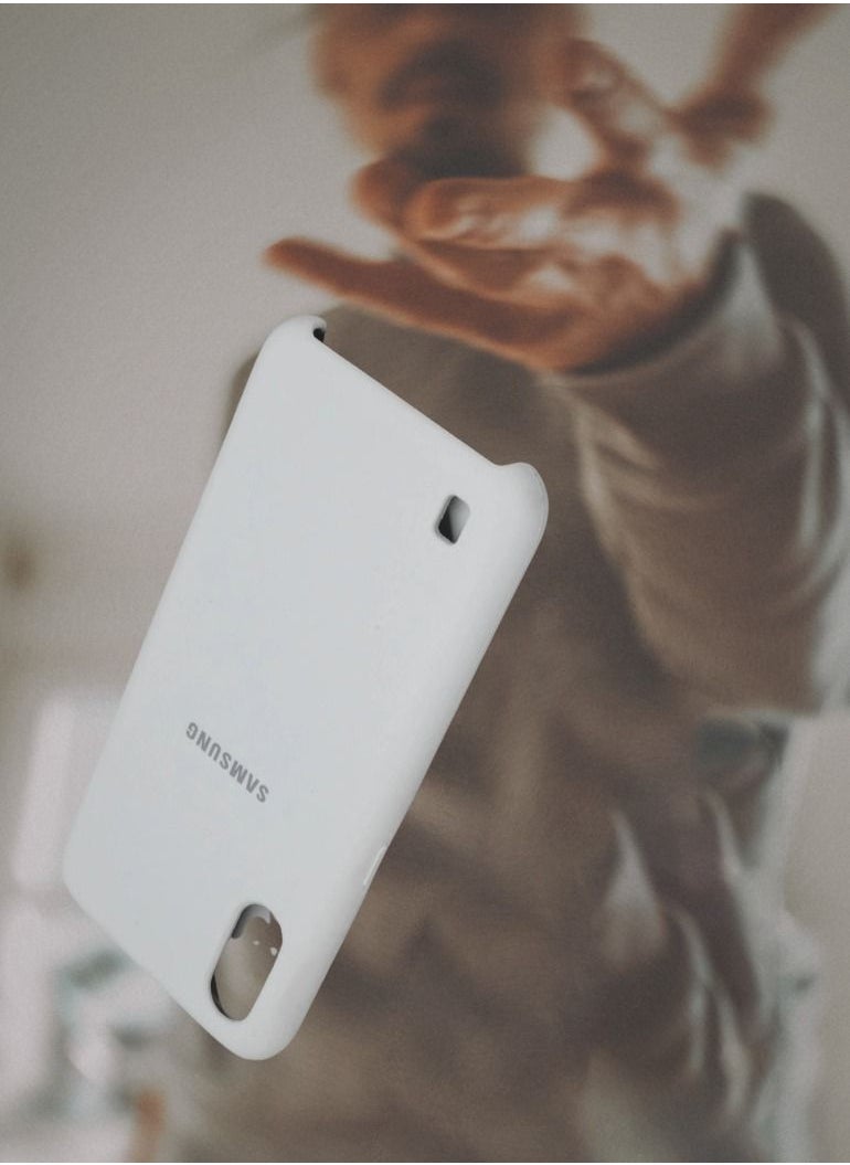 جالاكسي غطاء واقٍ من السيليكون لهاتف Samsung Galaxy A01 جراب رفيع وأنيق مع بطانة داخلية من الألياف الدقيقة  - Image 2