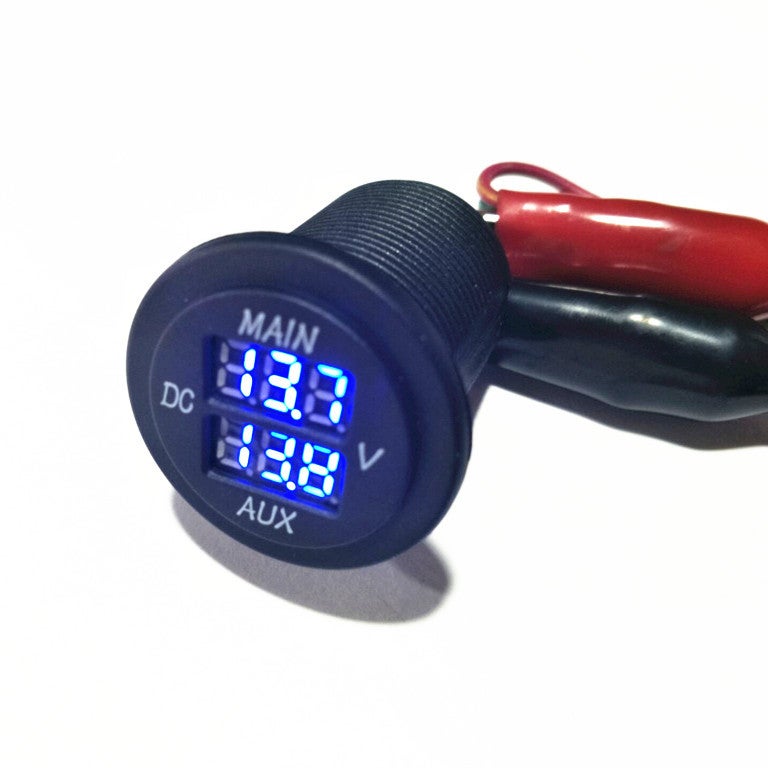 Vehicle-Mounted Modified Dual-Voltage Dual-Display Meter Main Aux Pressure Measurement Direct Display Detector 12-24V Battery Universal - Image 4