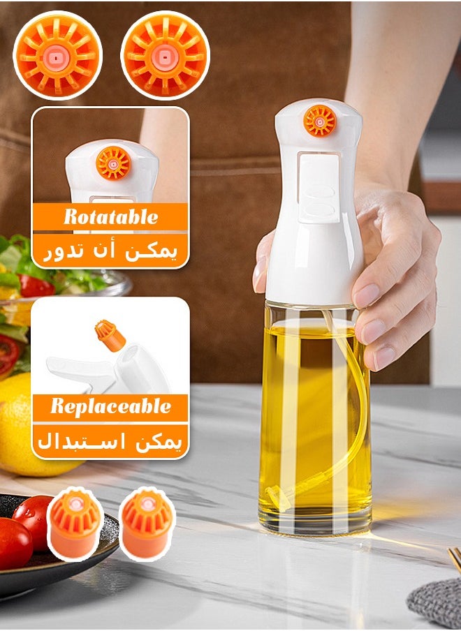 ميتويو بخاخ زيت الزيتون - موزع زيت - زجاجة زجاجية بفوهتين - أدوات المطبخ للمقلاة الهوائية والشواء والسلطة والخبز - 230 مل  - Image 4