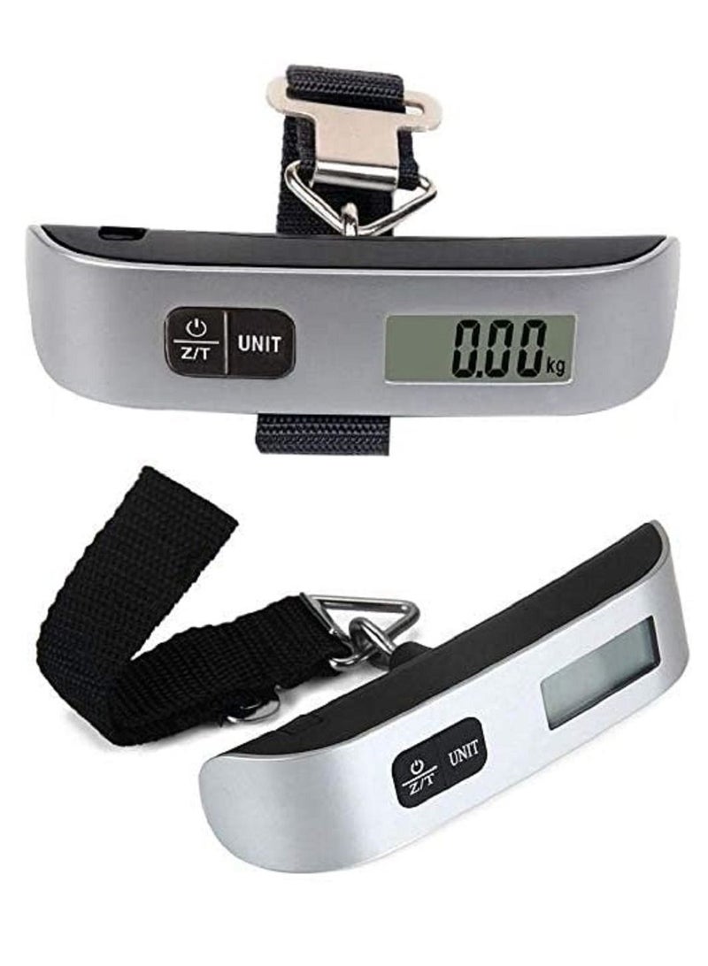 Mini Portable Hanging LCD Digital Weight Scale Black Silver  - Image 2