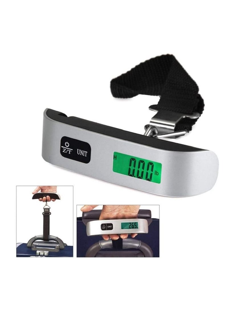 Mini Portable Hanging LCD Digital Weight Scale Black Silver  - Image 4