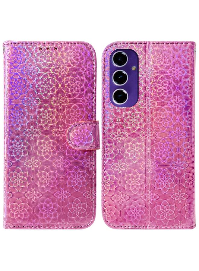 اس-توب جراب لهاتف Samsung Galaxy S24 FE 5G جراب هاتف جلدي ملون بإبزيم مغناطيسي - Image 1