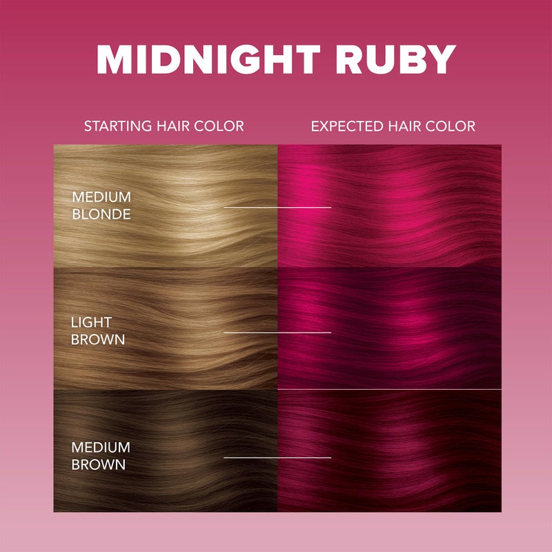 Splat Vegan and Cruelty-Free Semi-Permanent Hair Color Dye (6 Fl Oz, MIDNIGHT RUBY) - Image 3