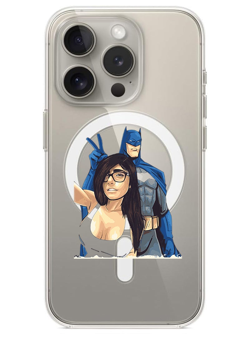 Theodor Magnetic Case for iPhone 15 Pro 6.1-inch Compatible with MagSafe Wireless Charging, Shockproof Phone Bumper Cover Batman and robin copy - Image 1