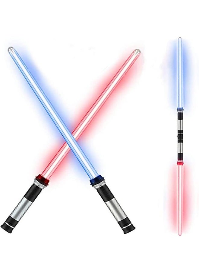 YelaJoy Flashing Lightsaber, Durable Laser Double Sword Light Saber, Lightstick Cosplay, Toys Sound and Seven Color Adjustment, Can Be Spliced, For Boys Girls Gift, Multicoloured  - Image 1