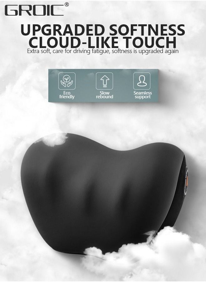 Car Headrest Pillow,Car Neck Pillow,Memory Foam Neck Pillow for Neck Pain Relief, Ergonomic Design Soft Travel Head Pillow for Sleeping and Resting in Car and Office