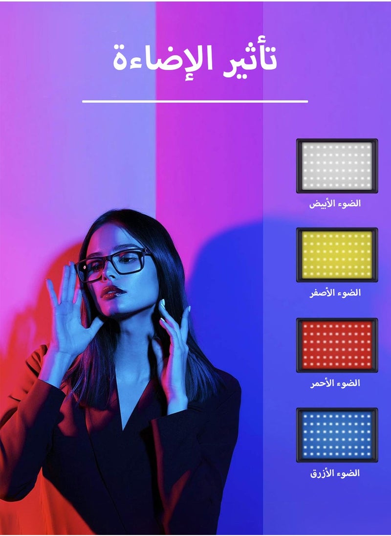 LEOKOR LED Video Light 11 Brightness/4 Color Filters Dimmable Photography,Continuous Table Top Lighting,Adjustable Tripod Stand,USB Portable Fill Light for Photo Studio Shooting  - Image 4