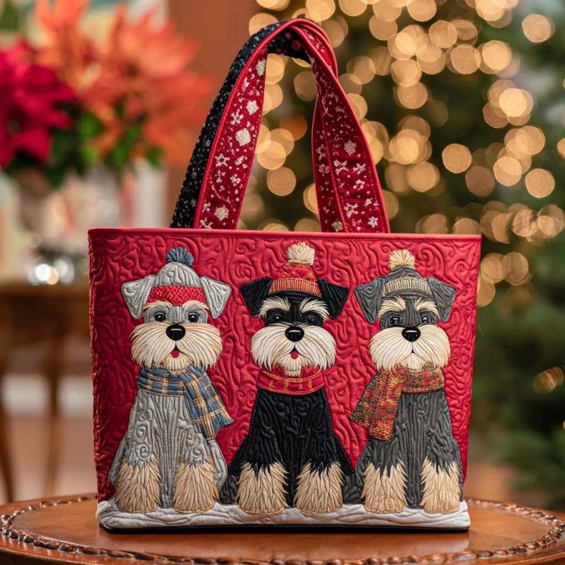 2026 Cross-Border Independent Site Noon New Digital Print Quilted Embroidered Tote Bag for Commuting and Casual Cotton Clothing - Image 3