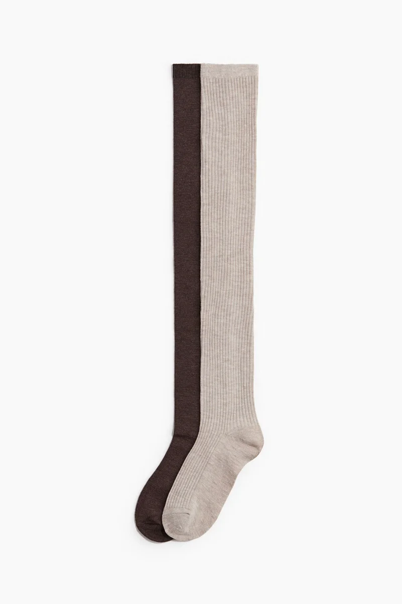 H&M 2-pack over-the-knee socks
