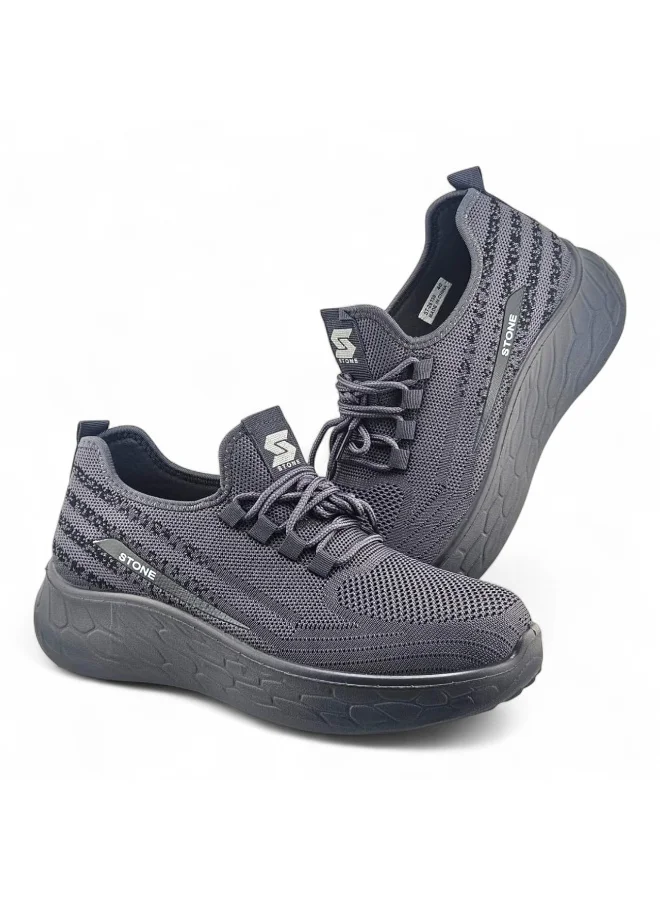 Stone Lightweight Knitted Sneakers