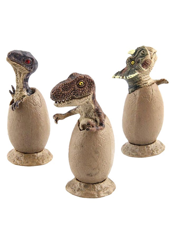 NIBEMINENT 3-Piece Incubation Cubs Baby Dinosaurs Toy Set - Image 1