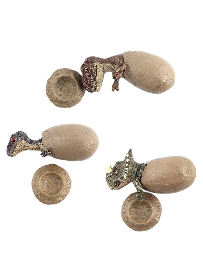 NIBEMINENT 3-Piece Incubation Cubs Baby Dinosaurs Toy Set - Image 2